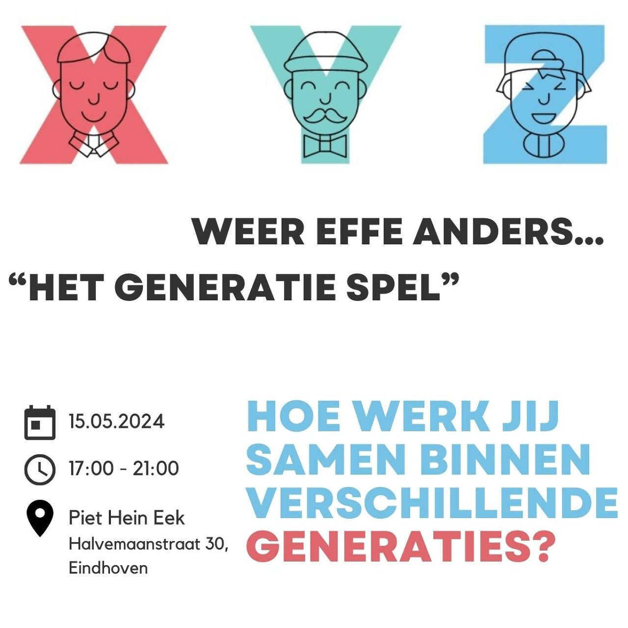 ‘Weer effe anders’…